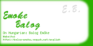 emoke balog business card