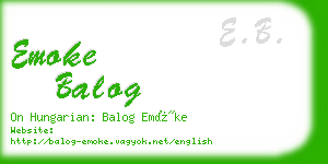 emoke balog business card